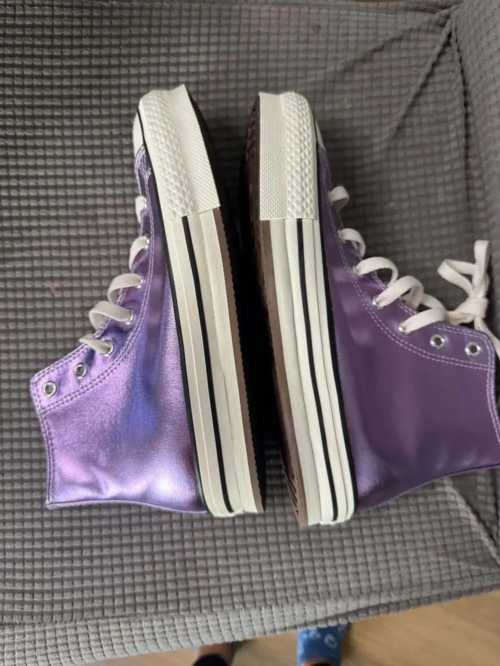 Converse Chuck Taylor All Star EVA Lift Platform Metallic Big Kids High Top Snea